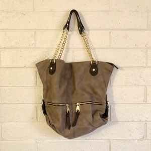 Taupe/Gold Steve Madden Shoulder Bag